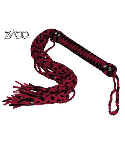 Zado Leather Whip Black And Red