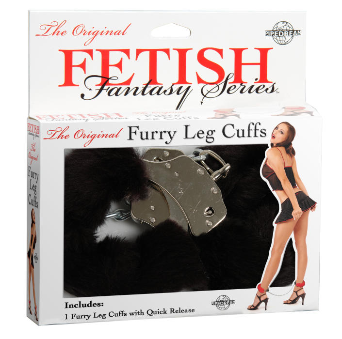 Fetish Fantasy Furry Leg Cuffs Black