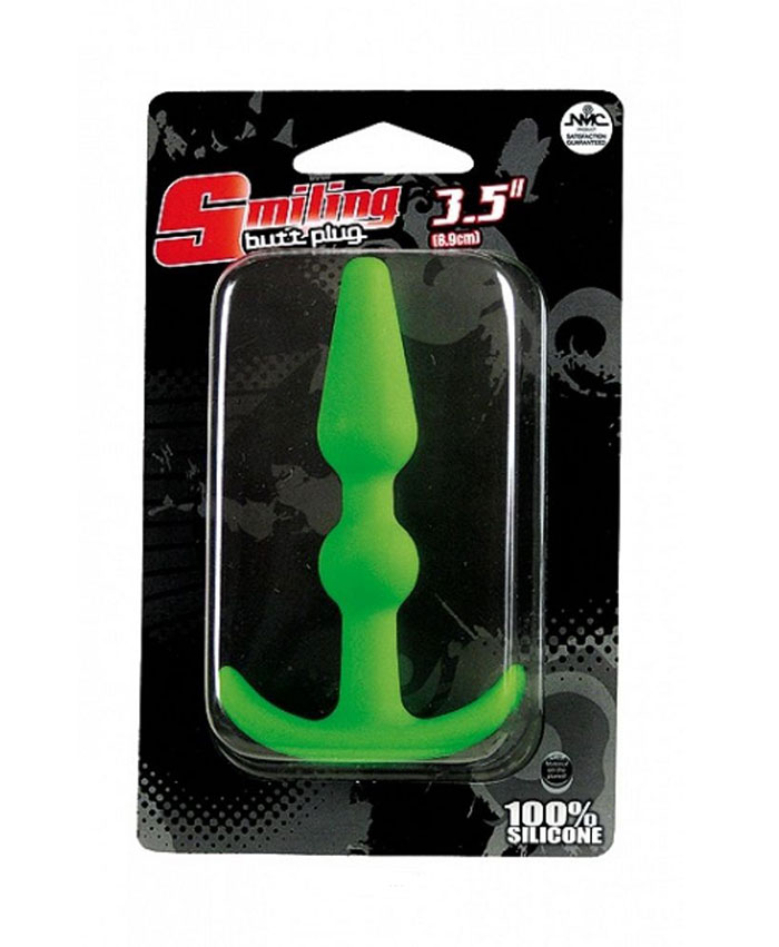 Smiling Butt Plug Green 8,9cm