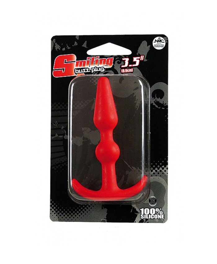Smiling Butt Plug Red 8,9cm