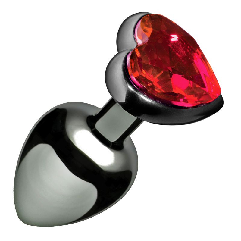Heart jewel plug large (red)