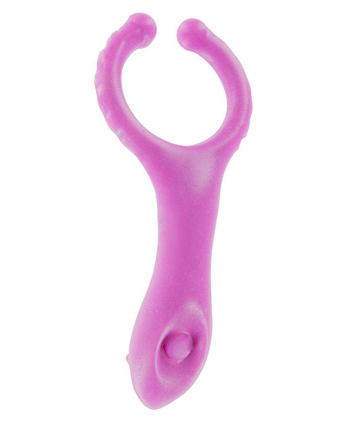 ToyJoy Vibrating Clit Stim C-Ring Purple