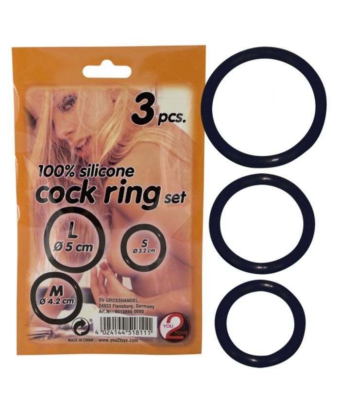 3 Pcs Silicone Cock Ring Set 