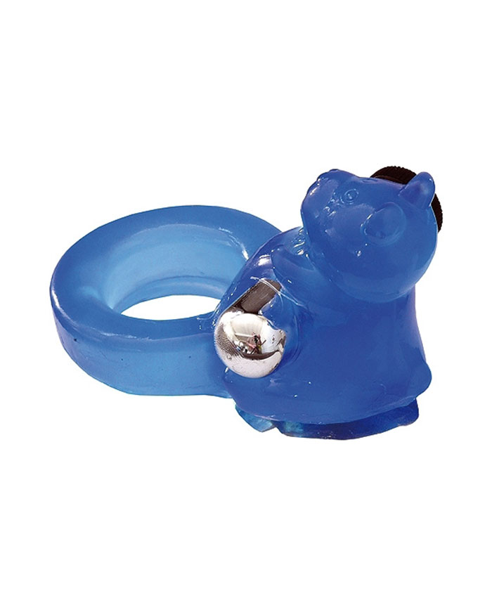 Jelly Bear Penis Ring Blue