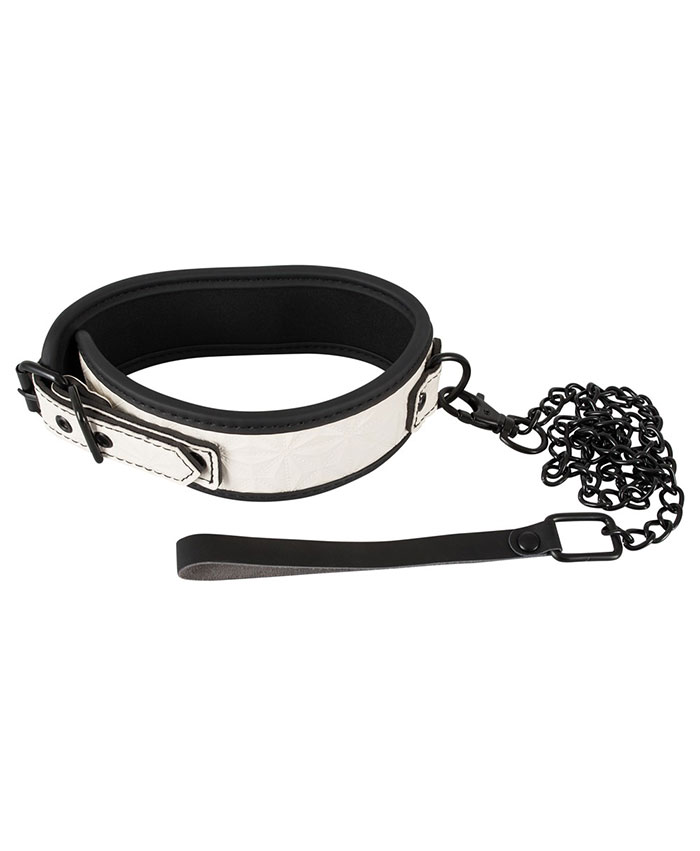 Bad Kitty Leash And Collar White