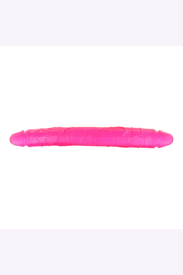 Silicone Double Dong Jelly Pink 13