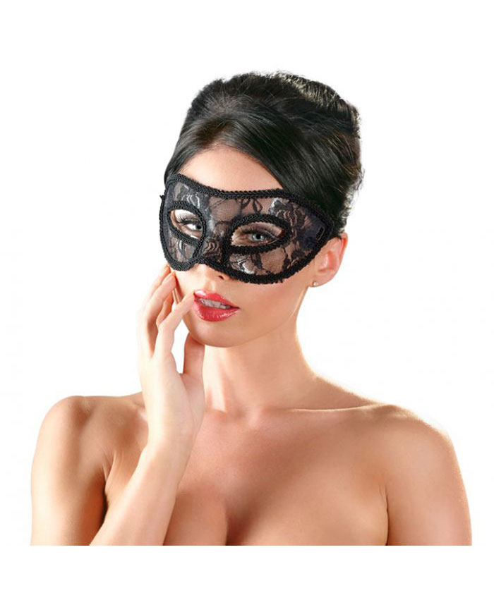 Cottelli Collection Accessories Lace Mask Black