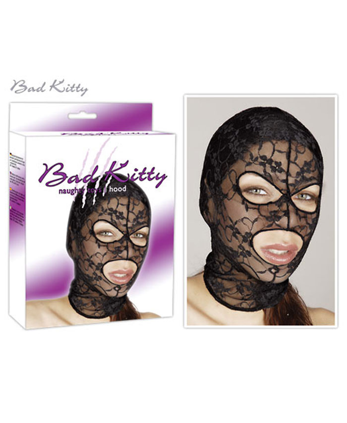 Bad Kitty Head Mask Lace Black
