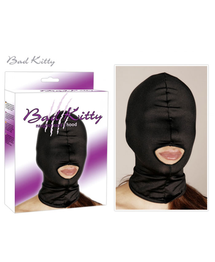 Bad Kitty Head Mask Black With Open Mouth