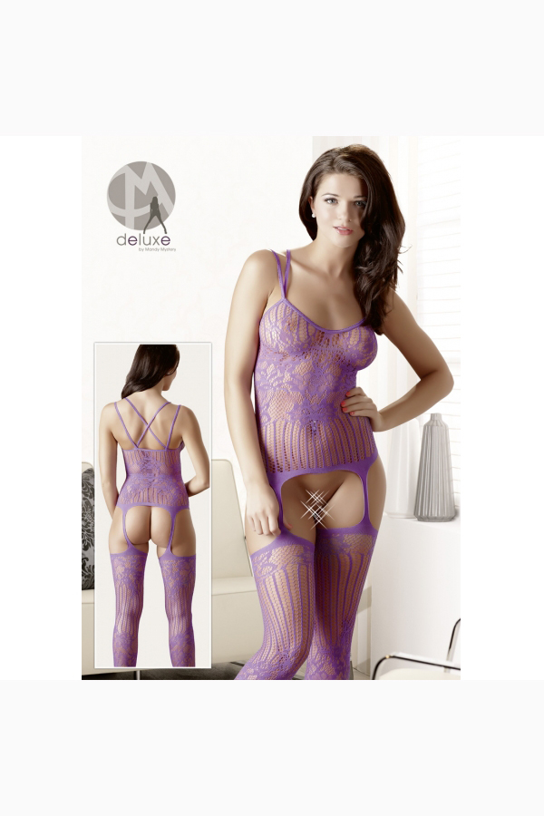 Mandy Mystery Deluxe One-piece Suspender Illusion Purple