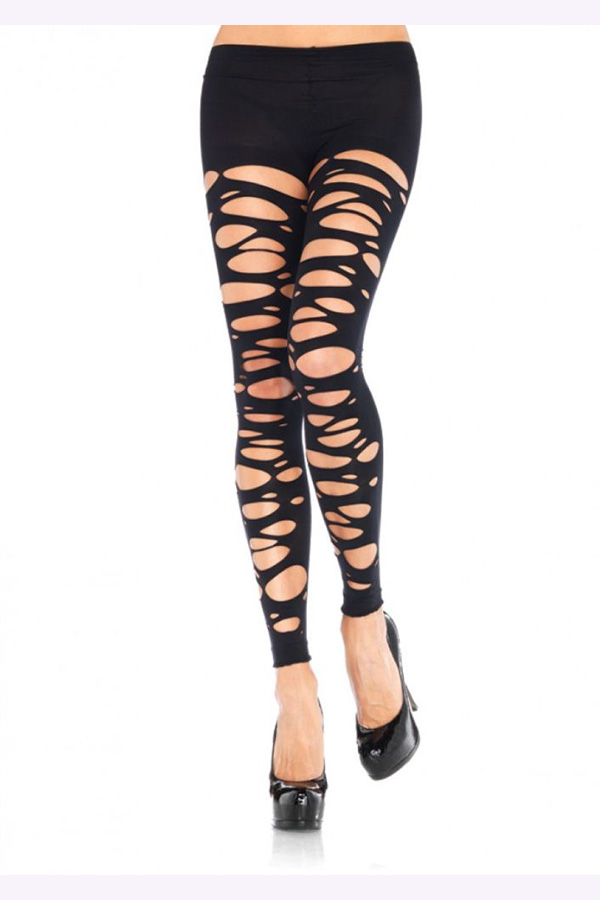 Leg Avenue Tattered Footless Tights