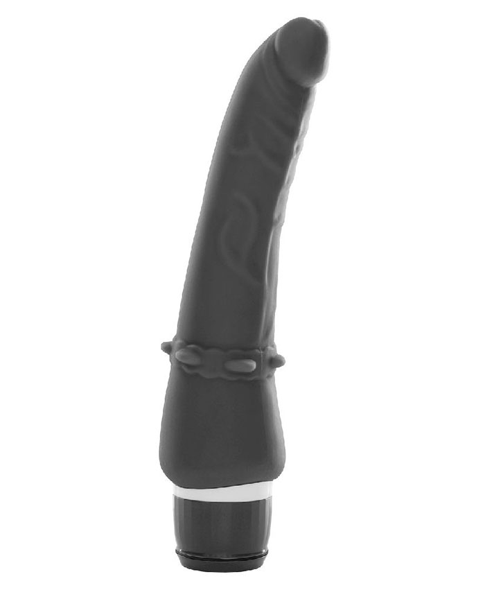 7 Creations Silicone Classic Smooth Vibrator Black