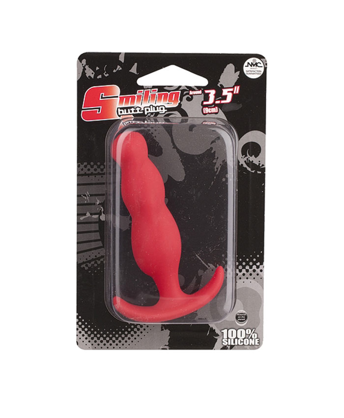 Smiling Butt Plug Silicone Red 9cm