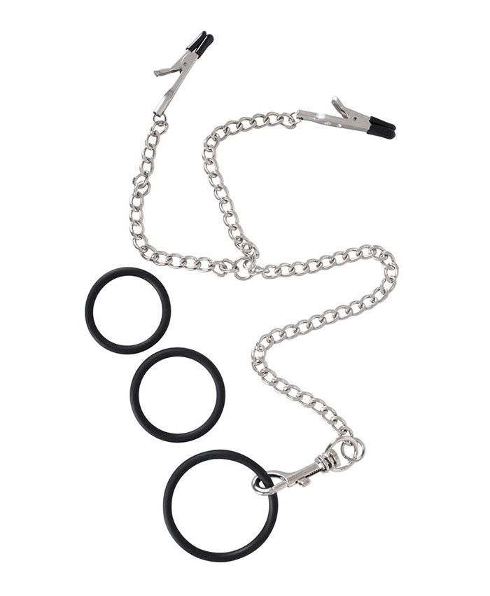 Bad Kitty Professional Y-Shaped Chain With Clamps And Cock Rings