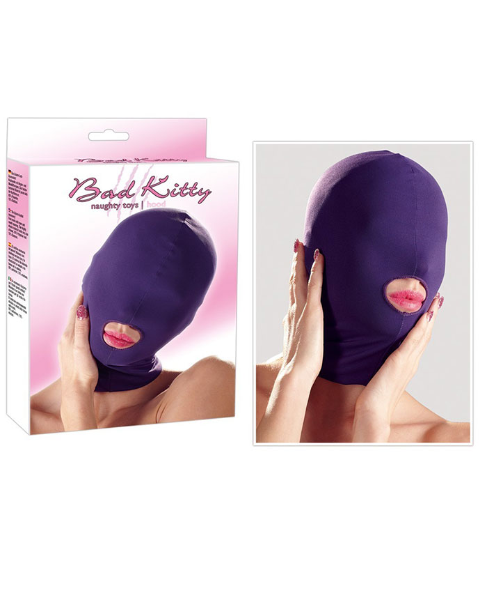 Bad Kitty Head Mask Open Mouth Purple