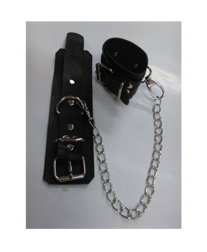 Bondage Set With HandCuffs Footcuffs And Whip