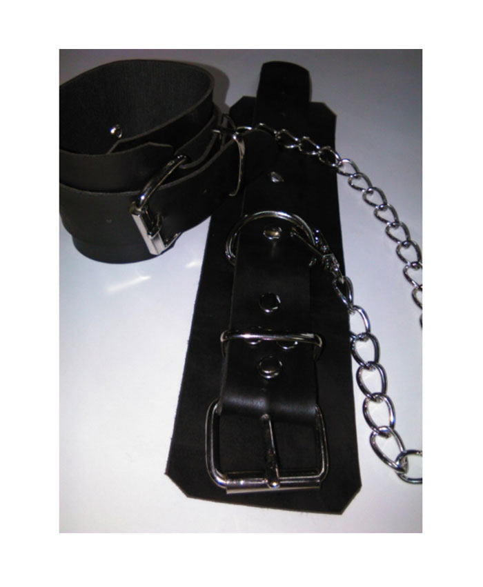 Bondage Set With HandCuffs Footcuffs And Whip