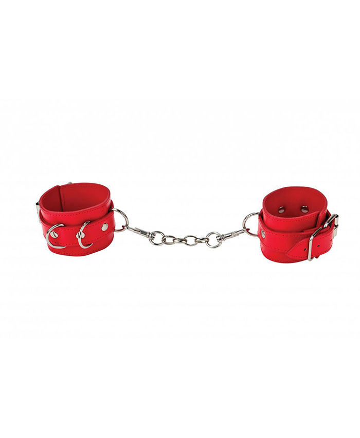 Ouch! Leather Cuffs Red