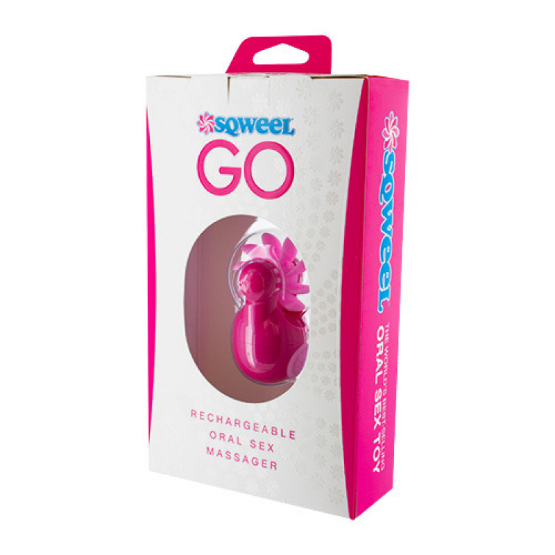 Sqweel Go Rechargeable Oral Sex Massager in Pink