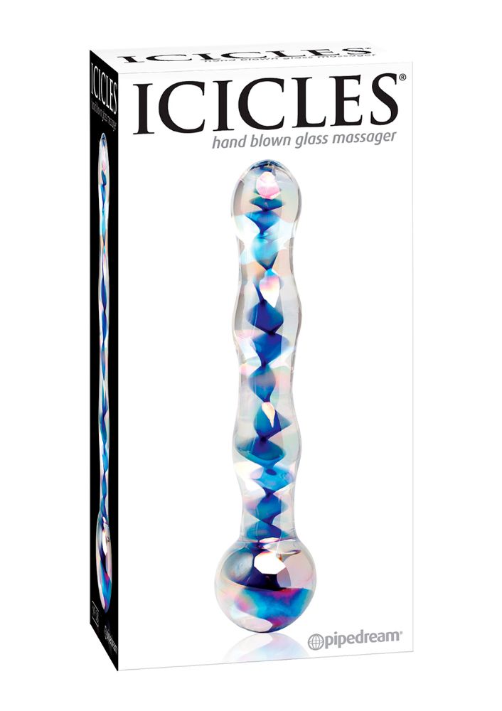 Icicles Hand Blown Glass Massager No.8