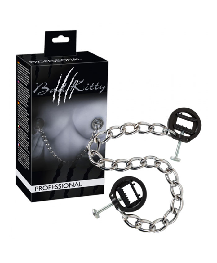Bad Kitty Professional Chain With Nipple Clamps