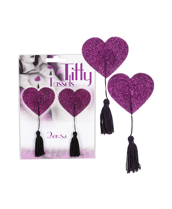 Titty Tassels Hearts Purple