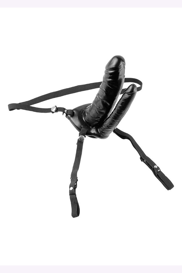 Fetish Fantasy Series Double Penetrator Hollow Black Strap-on 6inch
