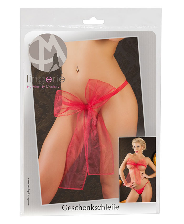 Mandy Mystery Lingerie Bow Red